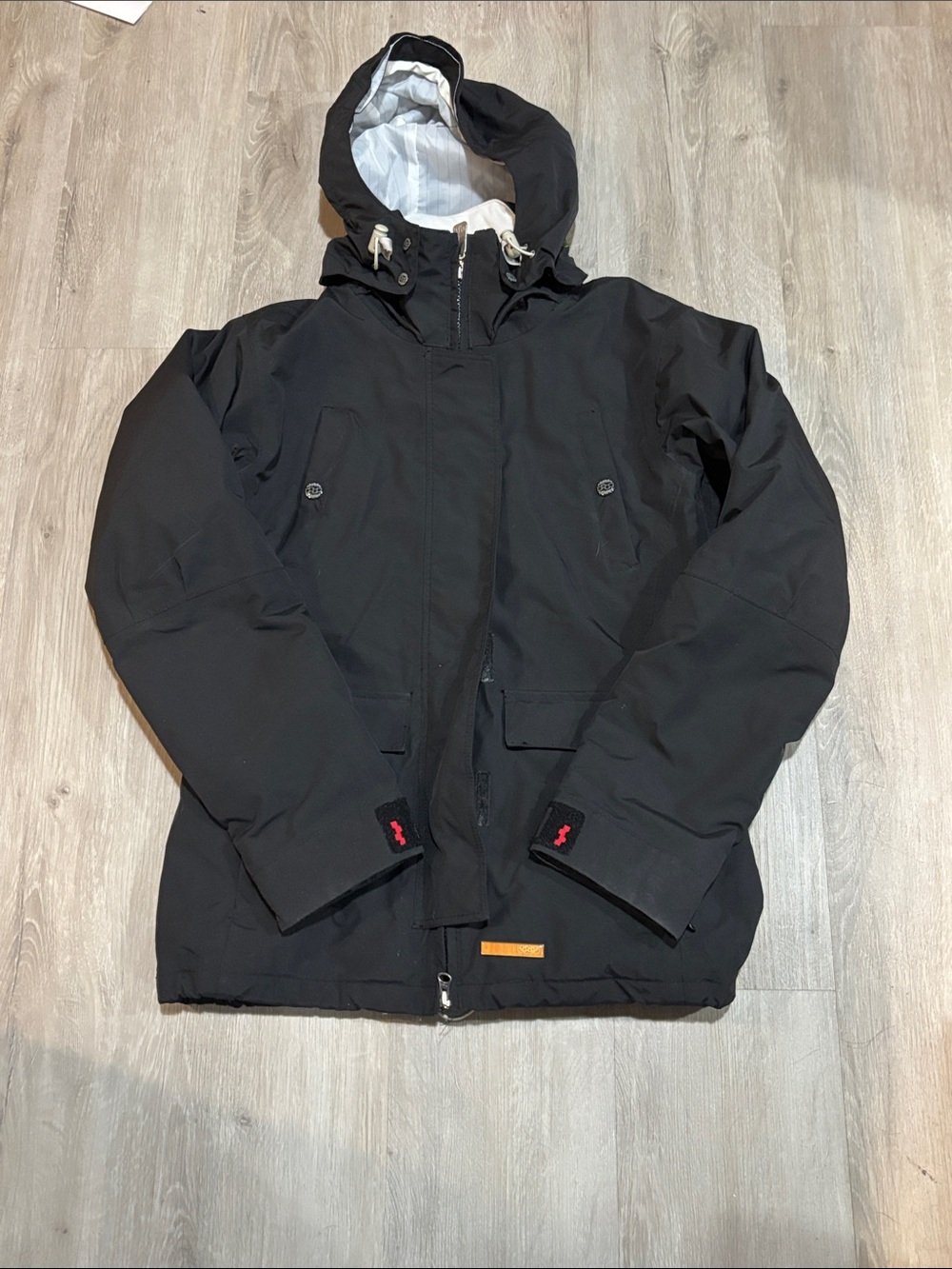 Women’s Black Hooded Utility Jacket